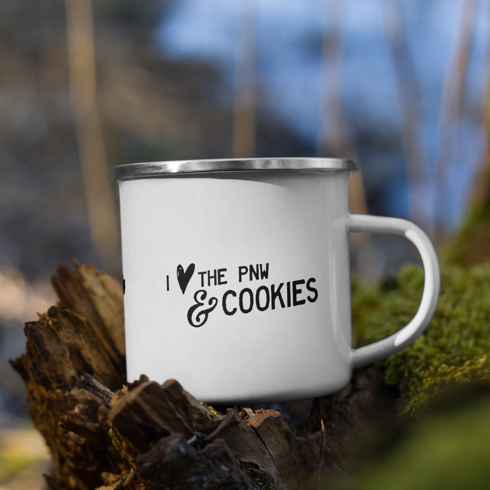 I Heart the PNW & Cookies Enamel Mug